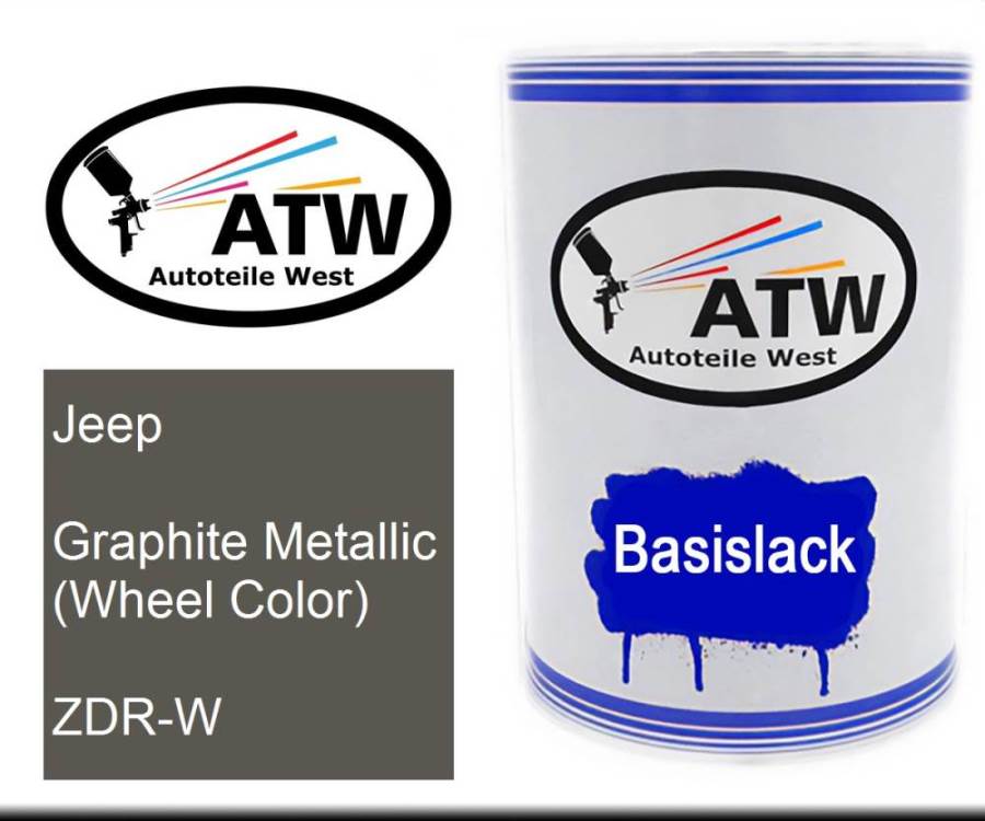 Jeep, Graphite Metallic (Wheel Color), ZDR-W: 500ml Lackdose, von ATW Autoteile West.